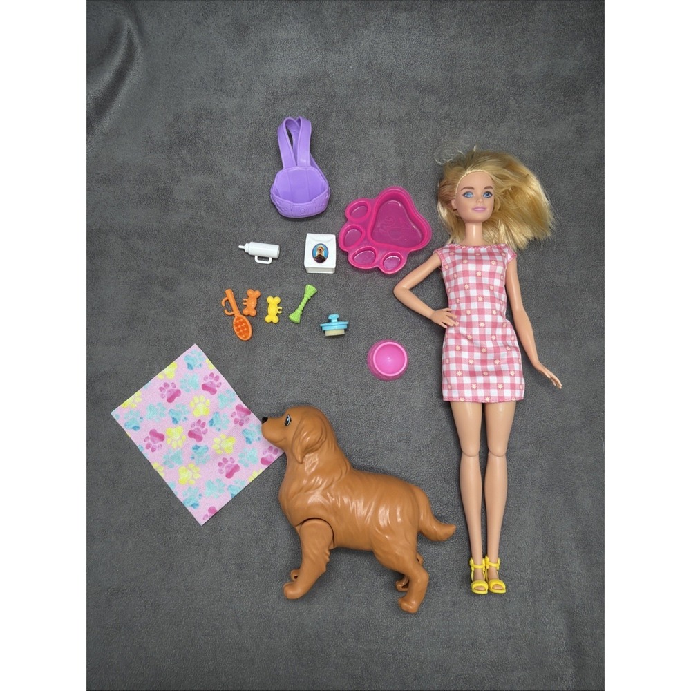 Barbie Doll & Newborn Pets Playset with Pregnant Mom Dog *NO PUPPIES